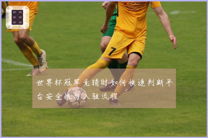 世界杯冠军竞猜时如何快速判断平台安全性与入驻流程